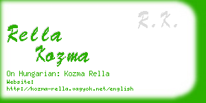 rella kozma business card